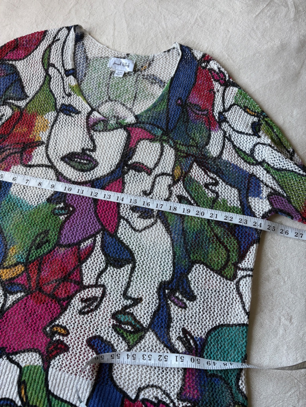 Joseph Ribkoff Abstract Bright and Bold Knit XL Art Teacher Eclectic Maximalism - Picture 7 of 11